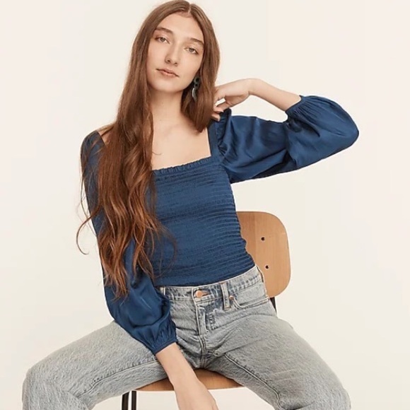 J Crew square neck blouse - Picture 2 of 3